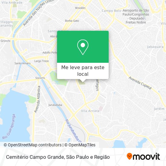 Cemitério Campo Grande mapa