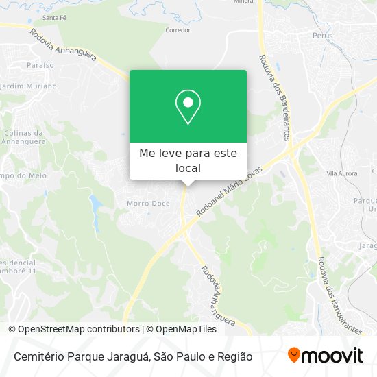 Cemitério Parque Jaraguá mapa