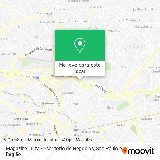 Magazine Luiza - Escritório de Negócios mapa