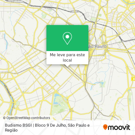 Budismo BSGI | Bloco 9 De Julho mapa