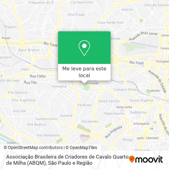 Associação Brasileira de Criadores de Cavalo Quarto de Milha (ABQM) mapa