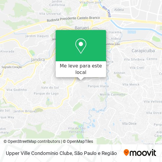 Upper Ville Condomínio Clube mapa