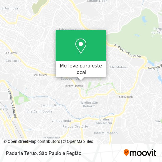 Padaria Teruo mapa