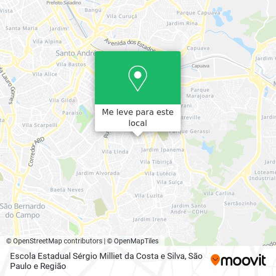 Escola Estadual Sérgio Milliet da Costa e Silva mapa