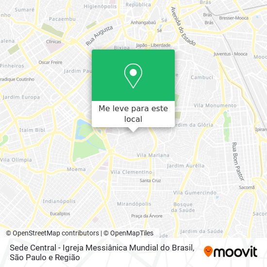 Sede Central - Igreja Messiânica Mundial do Brasil mapa
