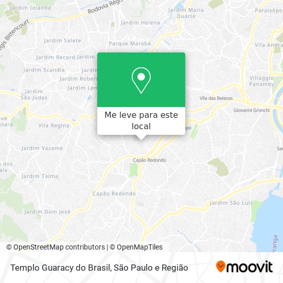 Templo Guaracy do Brasil mapa