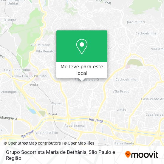 Grupo Socorrista Maria de Bethânia mapa