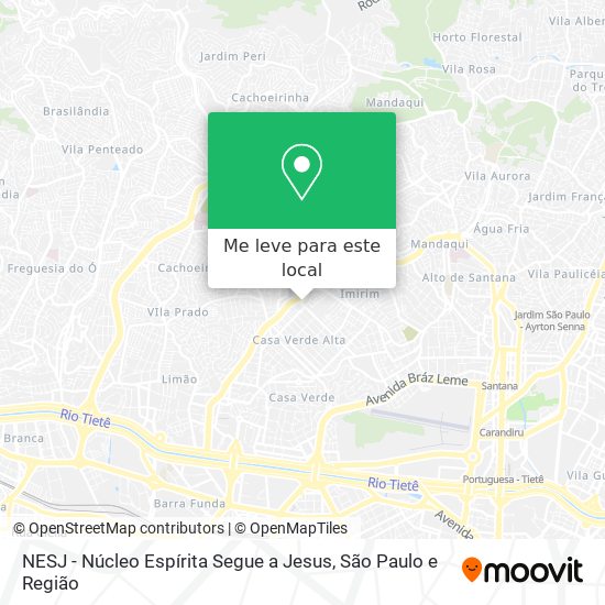 NESJ - Núcleo Espírita Segue a Jesus mapa