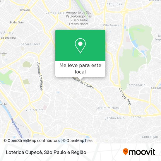 Lotérica Cupecê mapa