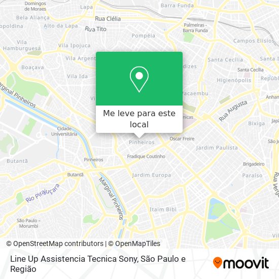 Line Up Assistencia Tecnica Sony mapa