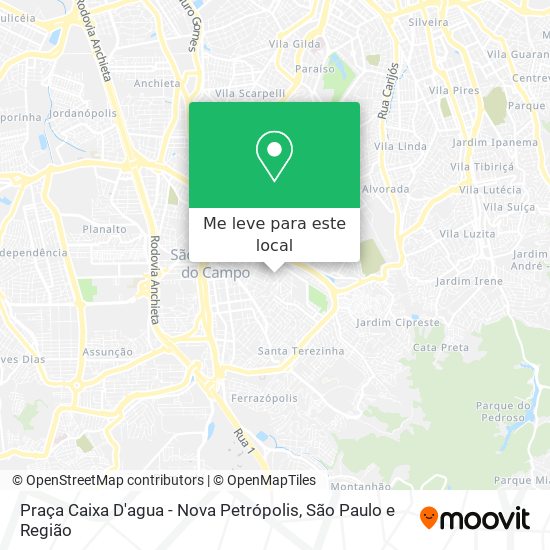 Praça Caixa D'agua - Nova Petrópolis mapa