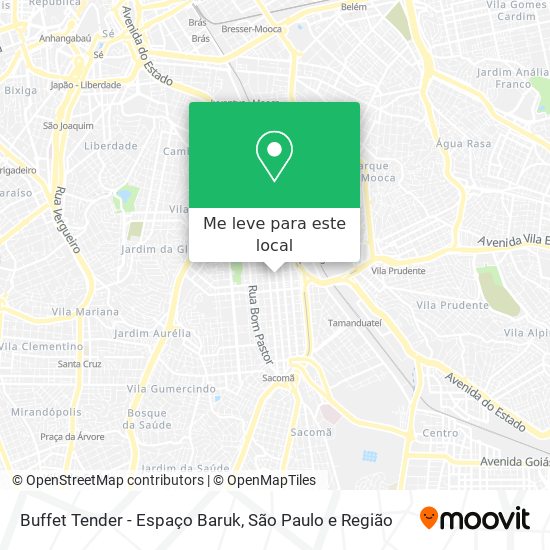 Buffet Tender - Espaço Baruk mapa