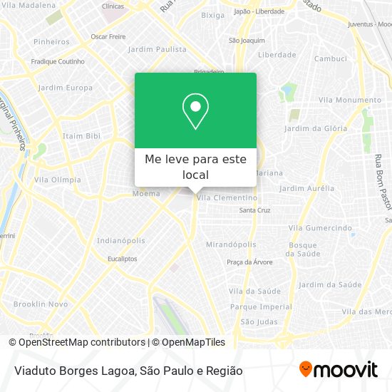 Viaduto Borges Lagoa mapa