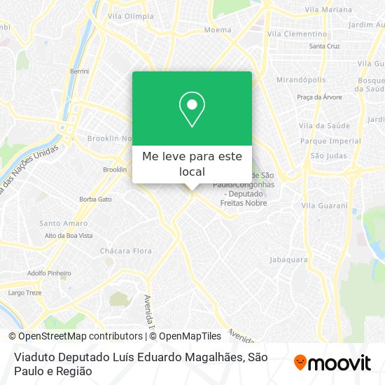 Viaduto Deputado Luís Eduardo Magalhães mapa