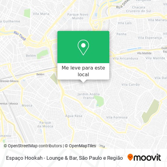 Espaço Hookah - Lounge & Bar mapa