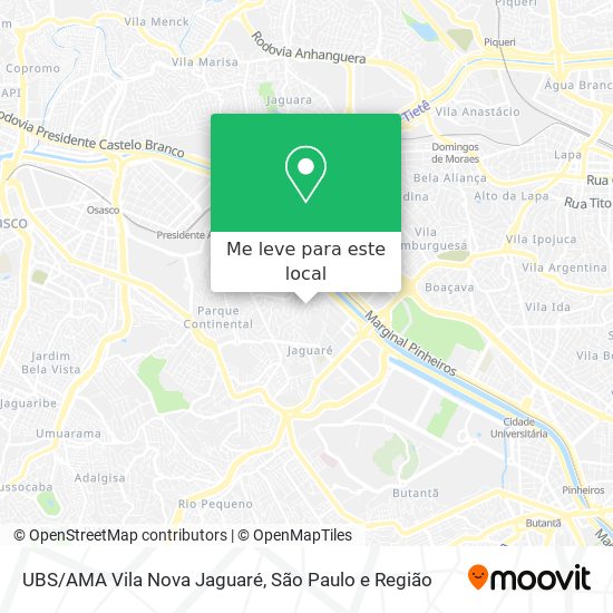 UBS/AMA Vila Nova Jaguaré mapa
