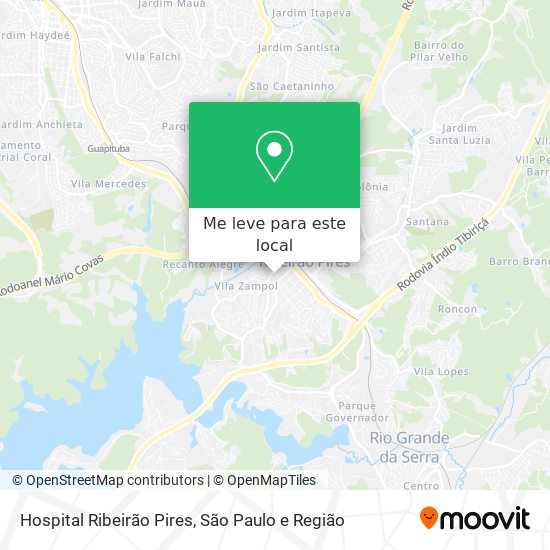 Hospital Ribeirão Pires mapa