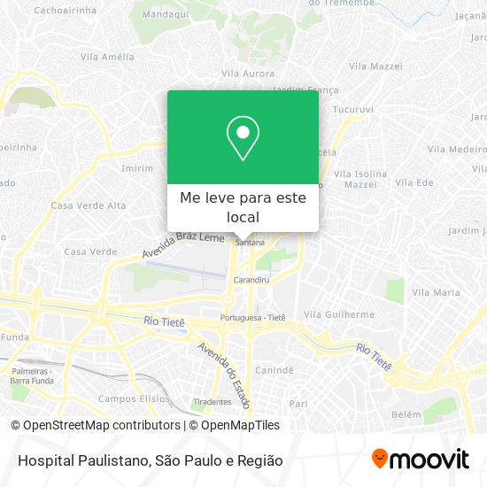 Hospital Paulistano mapa
