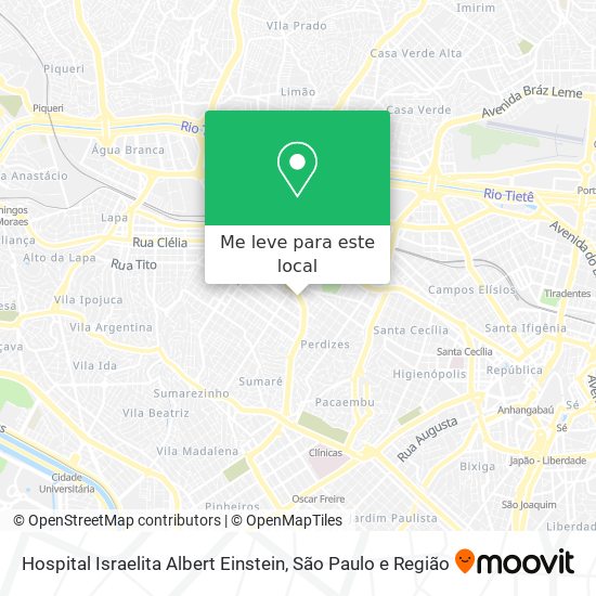 Hospital Israelita Albert Einstein mapa