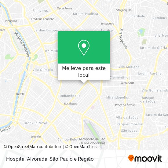 Hospital Alvorada mapa