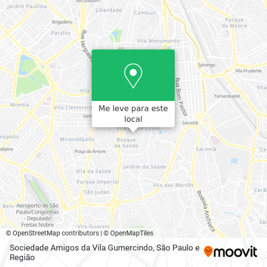 Sociedade Amigos da Vila Gumercindo mapa