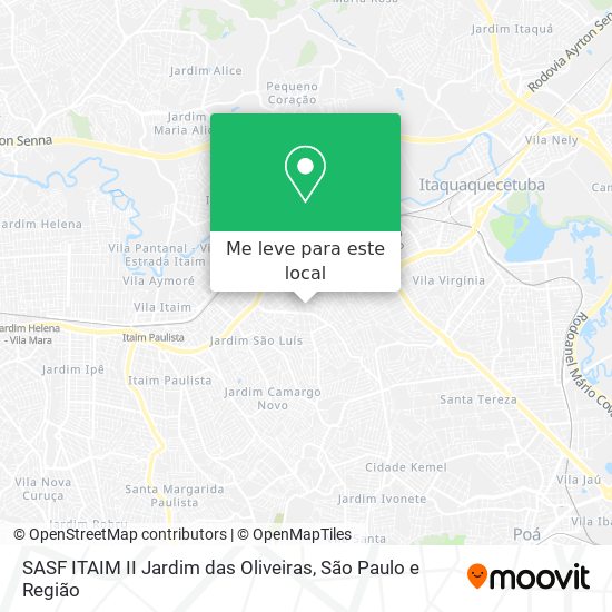 SASF ITAIM II Jardim das Oliveiras mapa