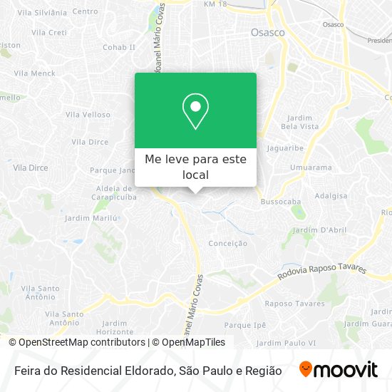 Feira do Residencial Eldorado mapa
