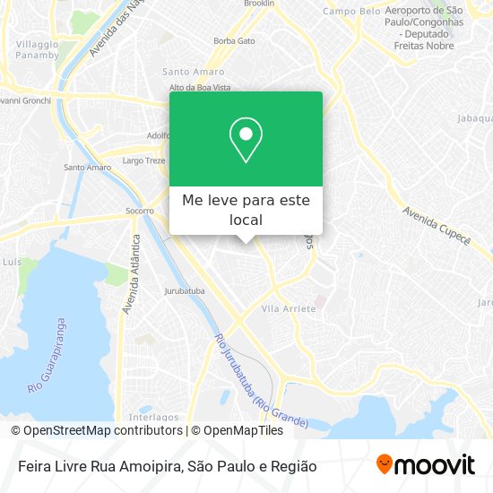 Feira Livre Rua Amoipira mapa