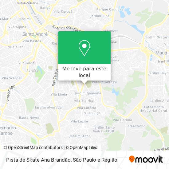 Pista de Skate Ana Brandão mapa