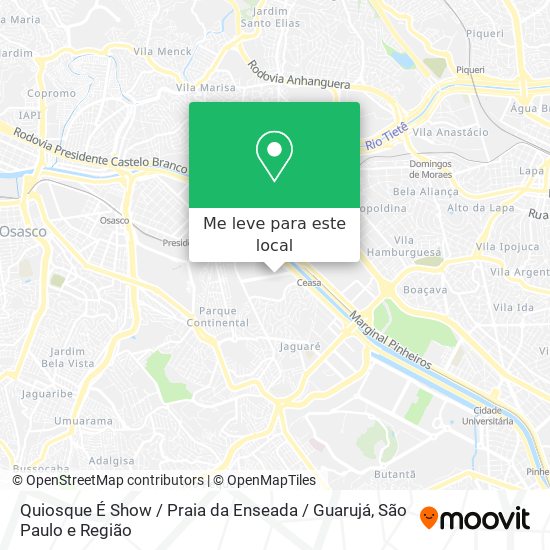 Quiosque É Show / Praia da Enseada / Guarujá mapa