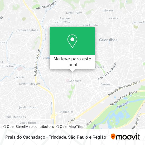 Praia do Cachadaço - Trindade mapa