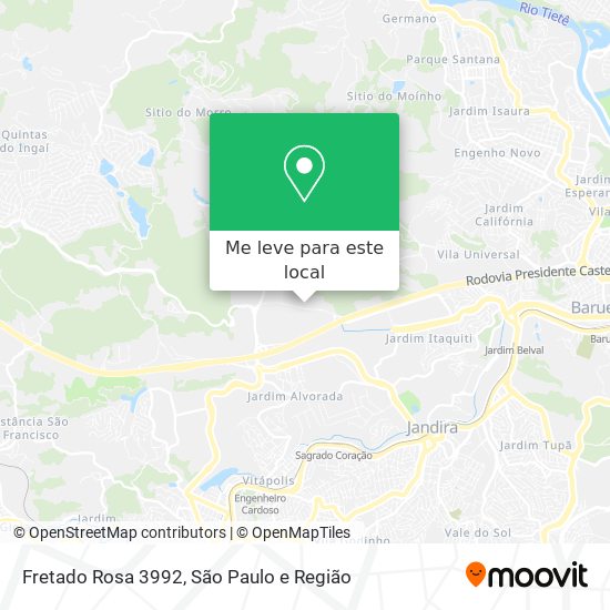 Fretado Rosa 3992 mapa