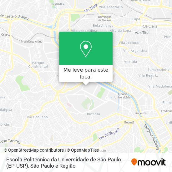 Escola Politécnica da Universidade de São Paulo (EP-USP) mapa