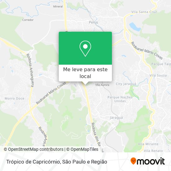 Trópico de Capricórnio mapa