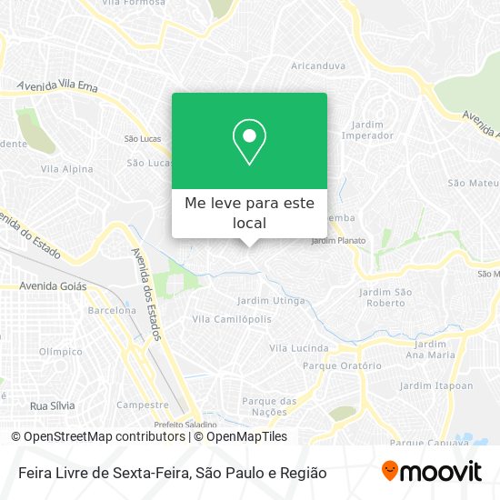 Feira Livre de Sexta-Feira mapa