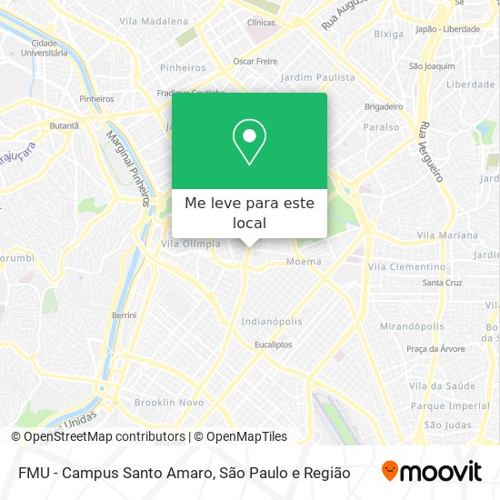 FMU - Campus Santo Amaro mapa