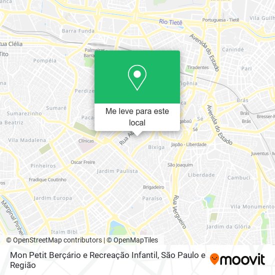 Mon Petit Berçário e Recreação Infantil mapa