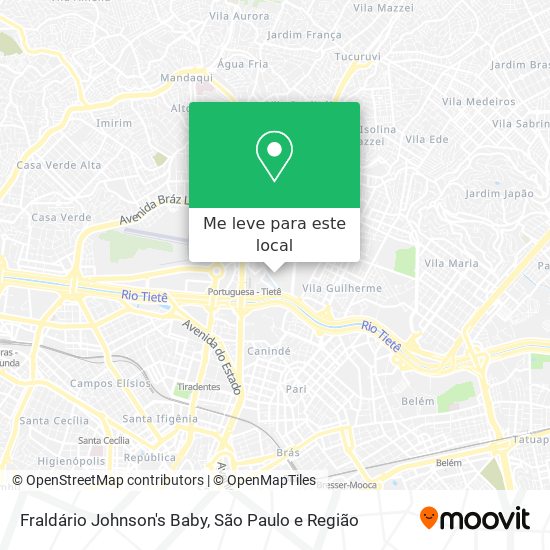 Fraldário Johnson's Baby mapa