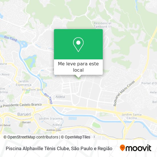 Piscina Alphaville Tênis Clube mapa