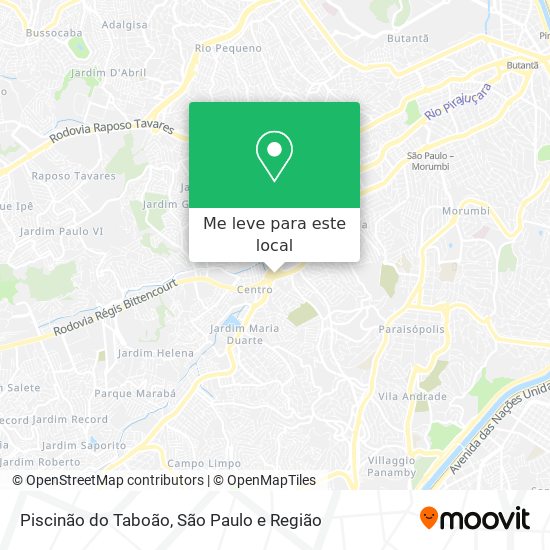 Piscinão do Taboão mapa