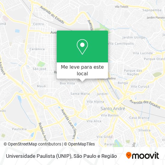 Universidade Paulista (UNIP) mapa