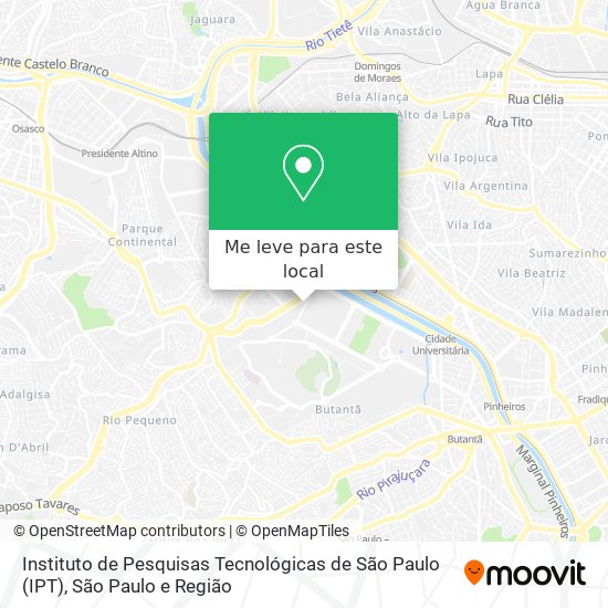 Instituto de Pesquisas Tecnológicas de São Paulo (IPT) mapa