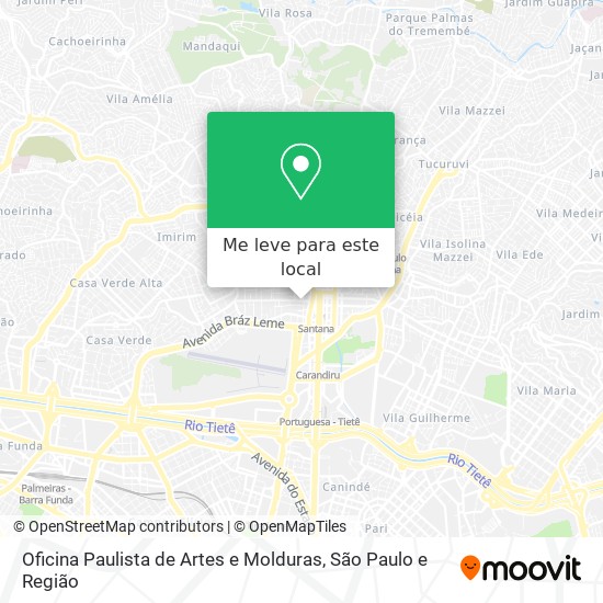 Oficina Paulista de Artes e Molduras mapa