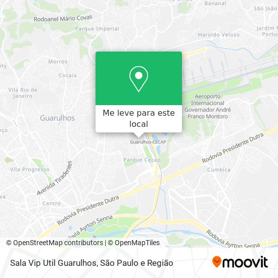 Sala Vip Util Guarulhos mapa