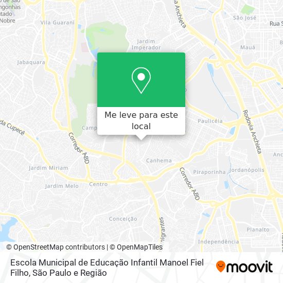 Escola Municipal de Educação Infantil Manoel Fiel Filho mapa