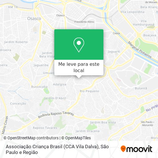 Associação Criança Brasil (CCA Vila Dalva) mapa