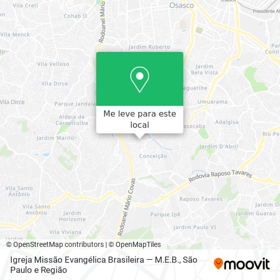 Igreja Missão Evangélica Brasileira — M.E.B. mapa
