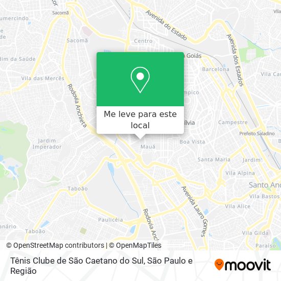 Tênis Clube de São Caetano do Sul mapa