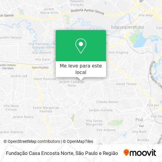 Fundação Casa Encosta Norte mapa