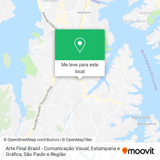 Arte Final Brasil - Comunicação Visual, Estamparia e Gráfica mapa